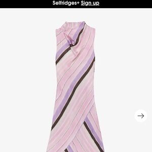 Chic Asymmetrical Pink Striped Dress